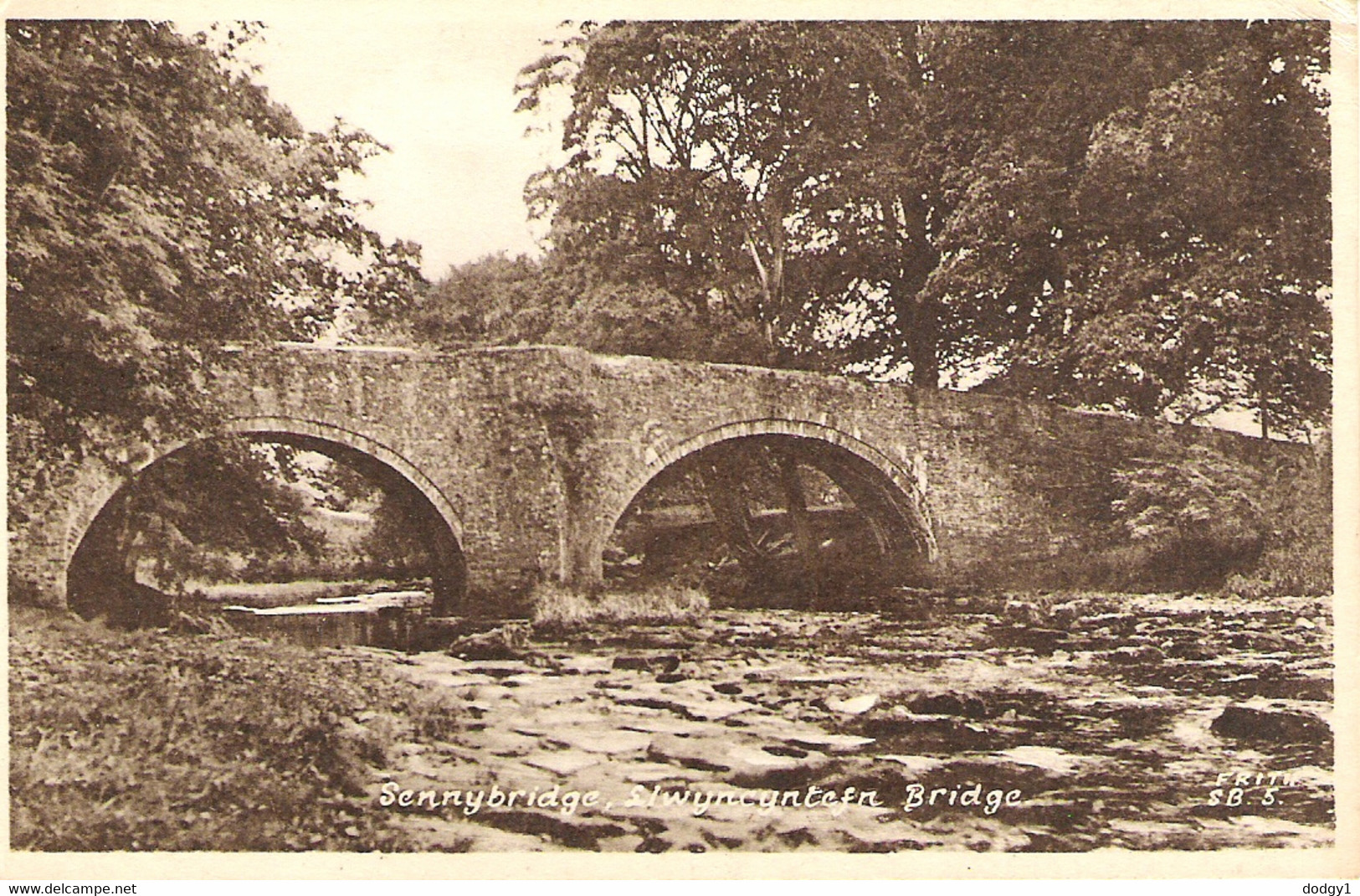 LLWYNCYNTEFIN BRIDGE,SENNYBRIDGE, WALES. UNUSED POSTCARD G7 - Breconshire