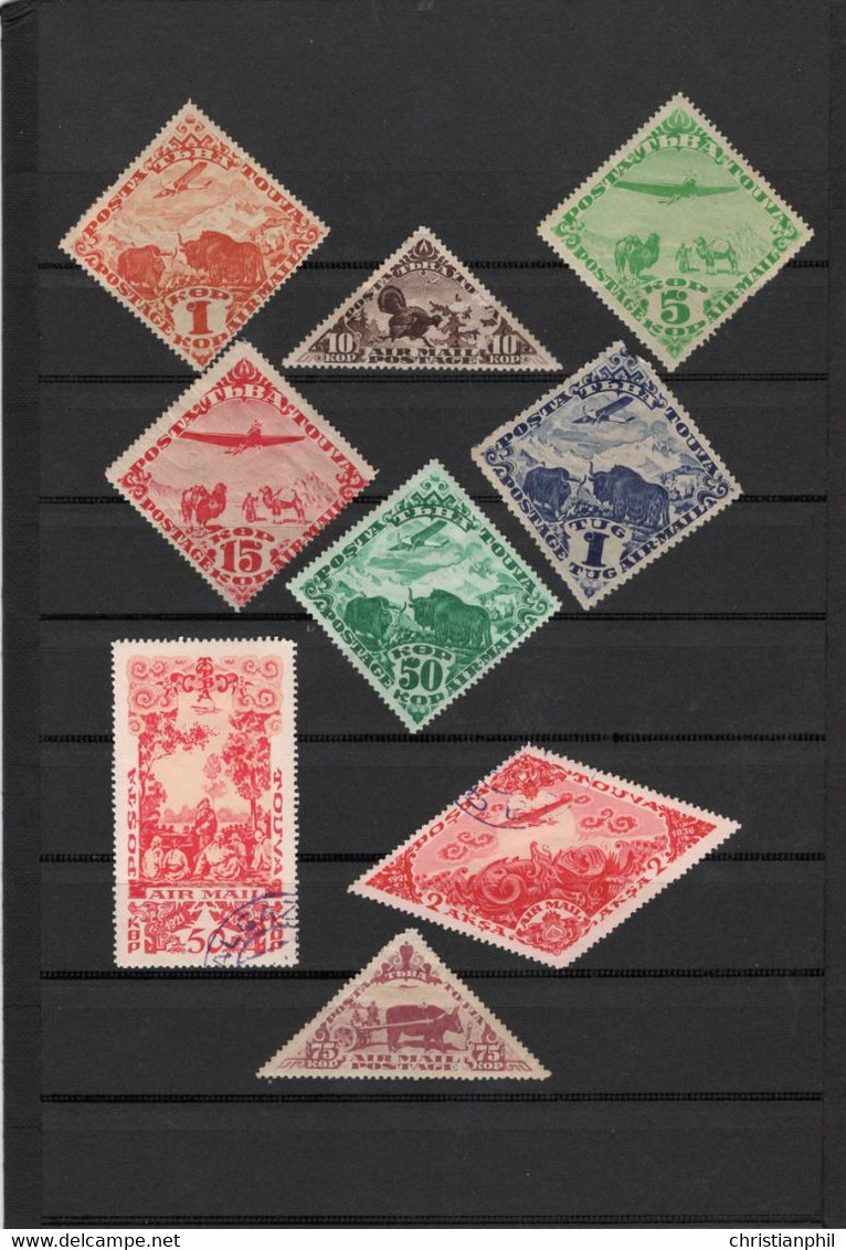 TIMBRES DE TOUVA. ANNEE 1934-36 . P.A.  NEUF  (x) Et OBLITERATION DE COMPLAISANCE. - Tuva