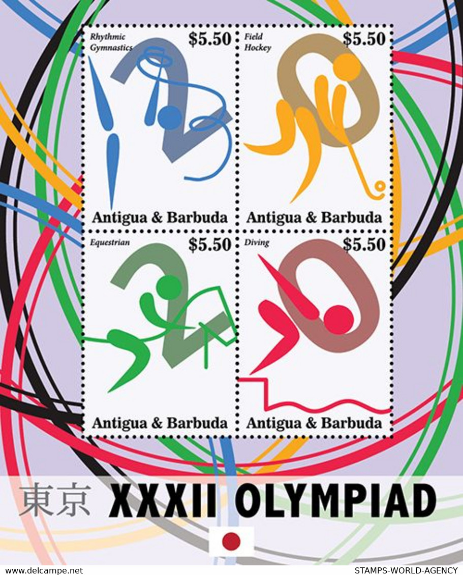 2021-09 - ANTIGUA - JO TOKYO 2020                                4V    MNH** - Eté 2020 : Tokyo