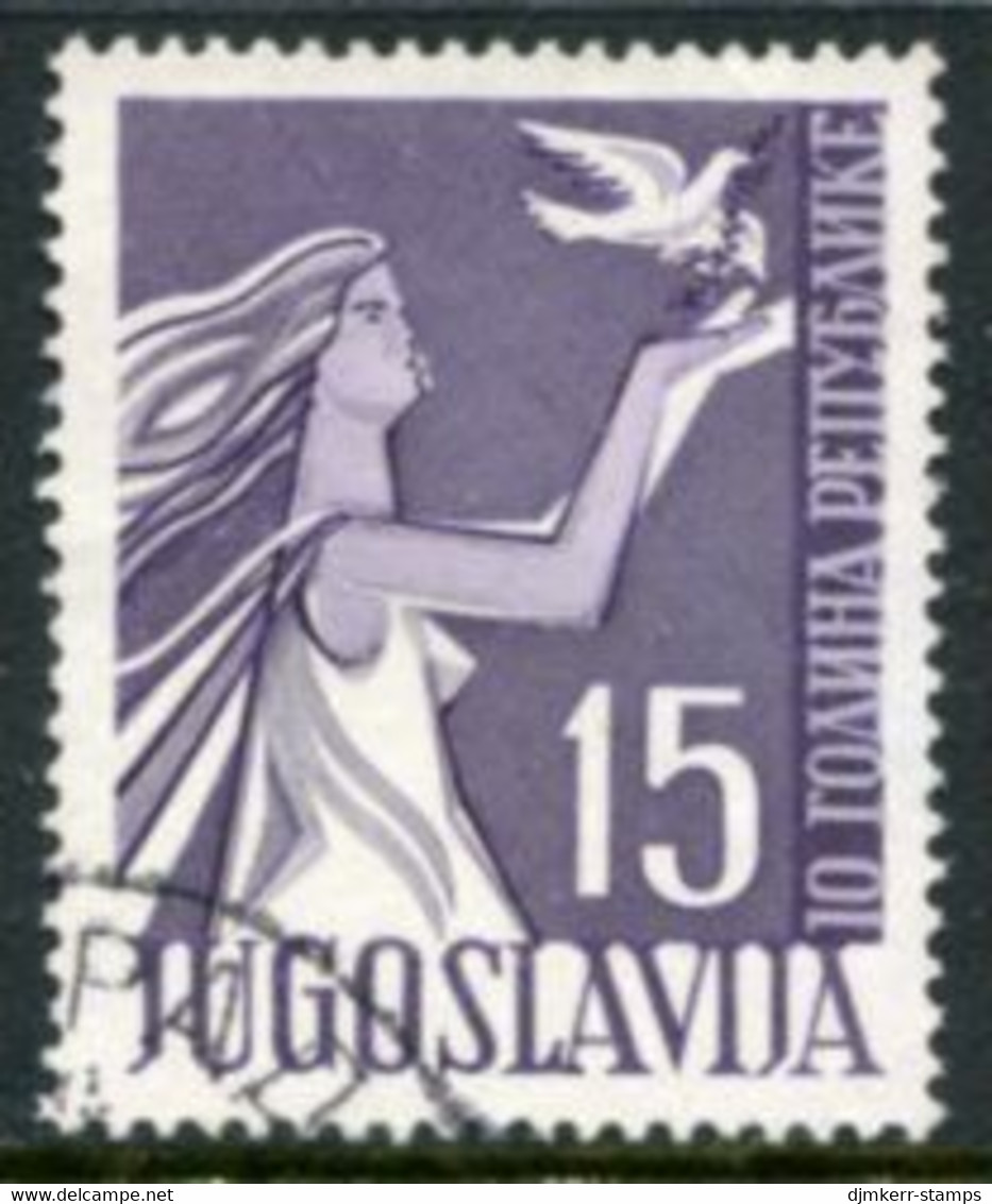 YUGOSLAVIA 1955 People's Republic 10th Anniversary Used.  Michel 775 - Used Stamps