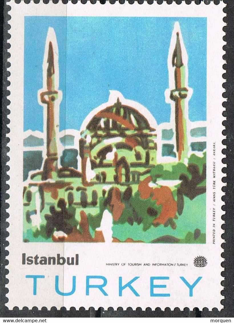 Sello Viñeta Turismo ISTANBUL (Turquia) Mezquita ** - Autres & Non Classés