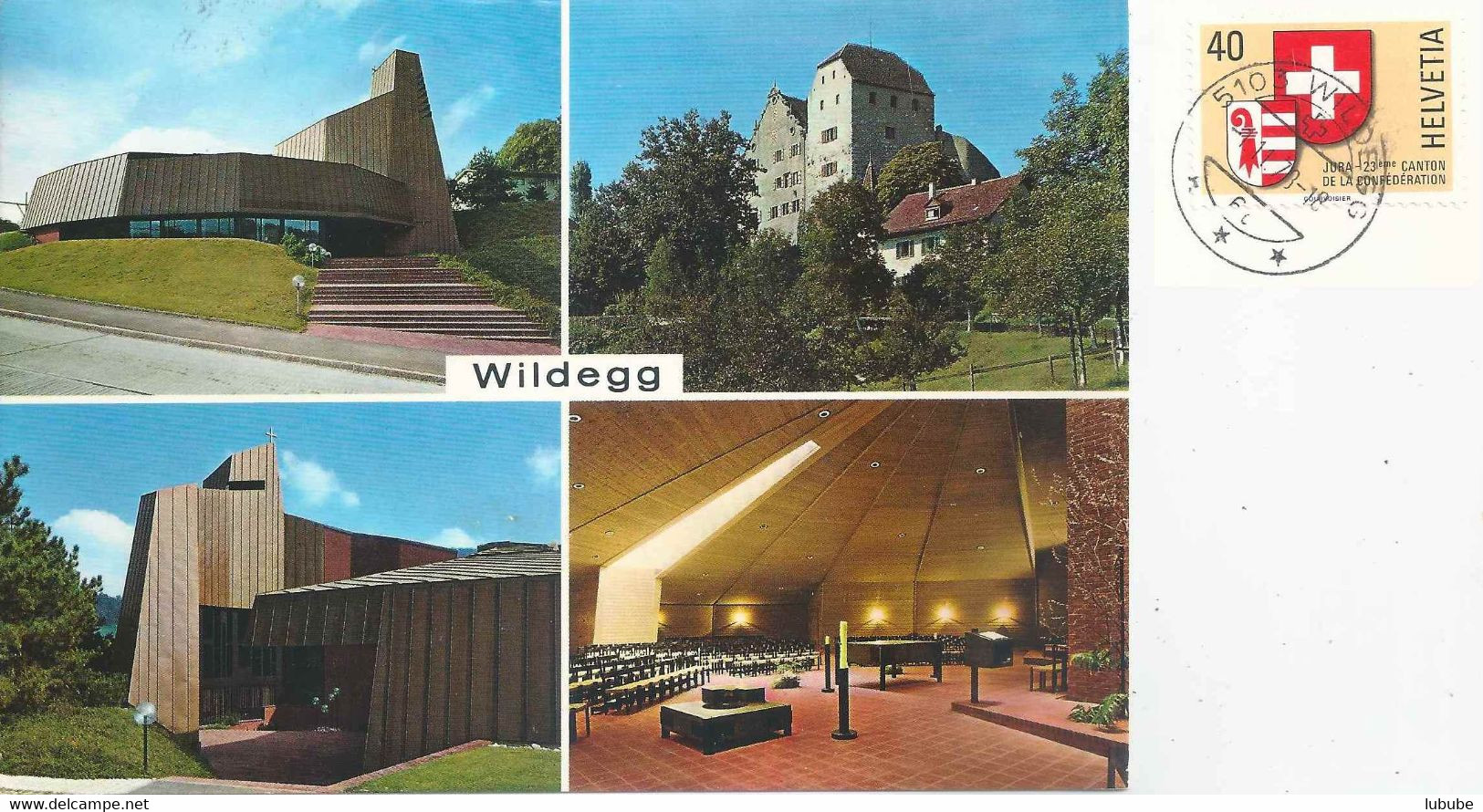 Wildegg - Multivue (4 Bilder - Katholische Kirche)          Ca. 1970 - Wildegg