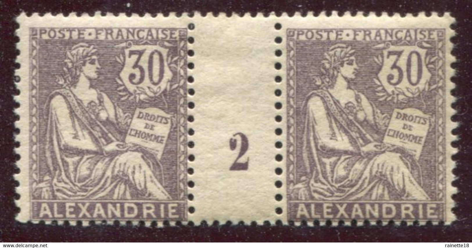 Alexandrie     N° 28 **   Paire Millésime 2 - Unused Stamps