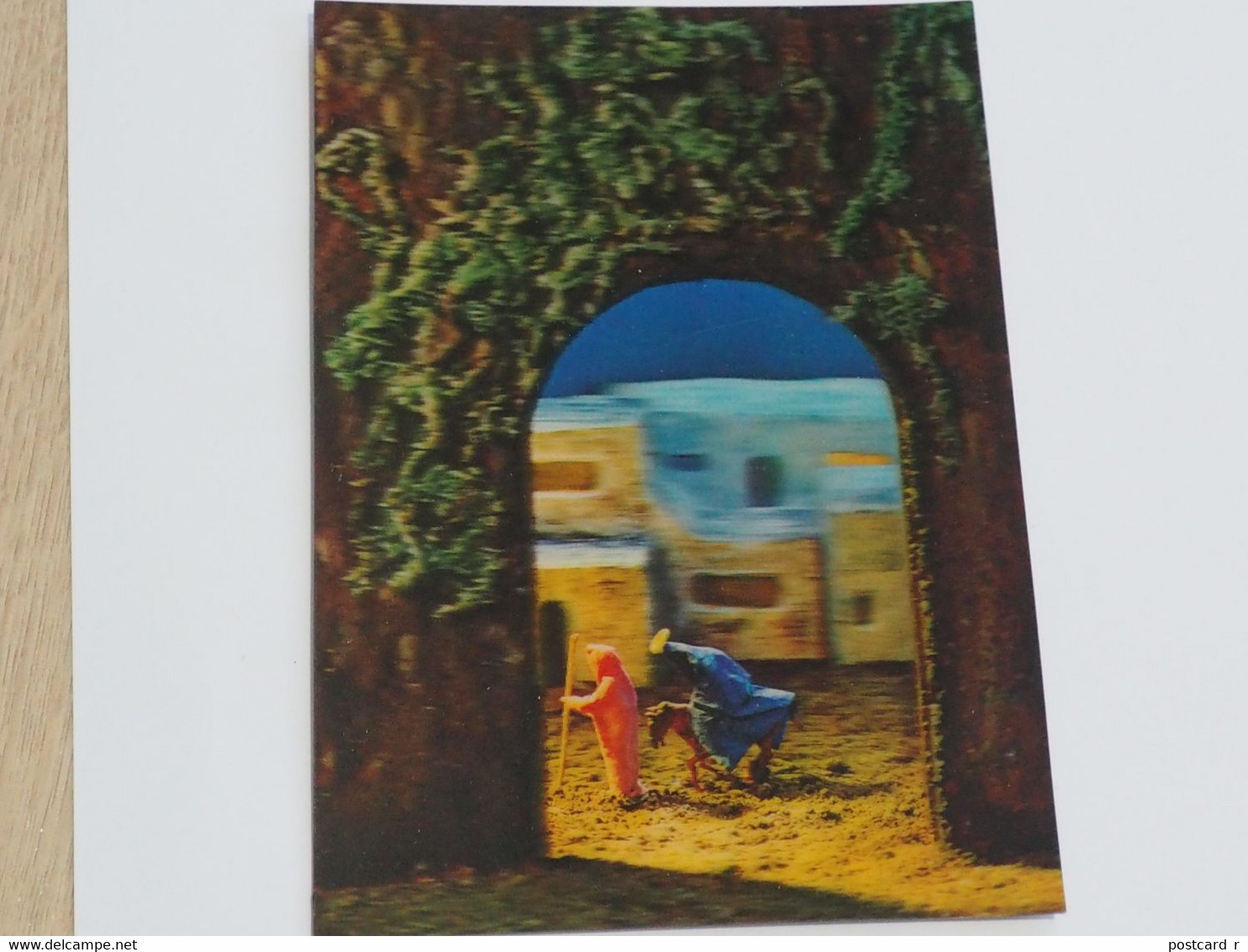 3d 3 D Lenticular Stereo Postcard Pilgrims    A 215 - Stereoscopische Kaarten