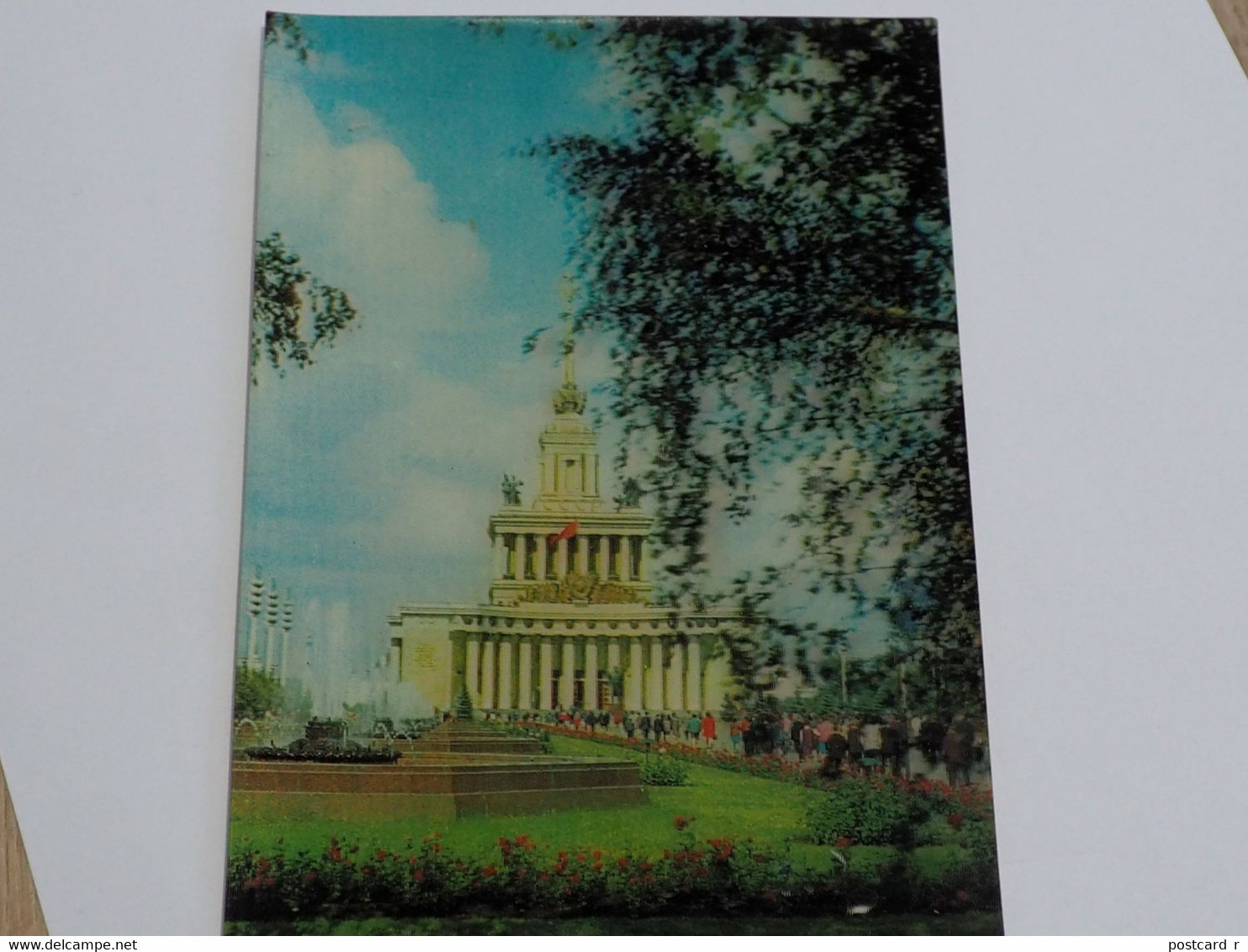 3d 3 D Lenticular Stereo Postcard Moscow Exhibition  A 215 - Stereoscope Cards