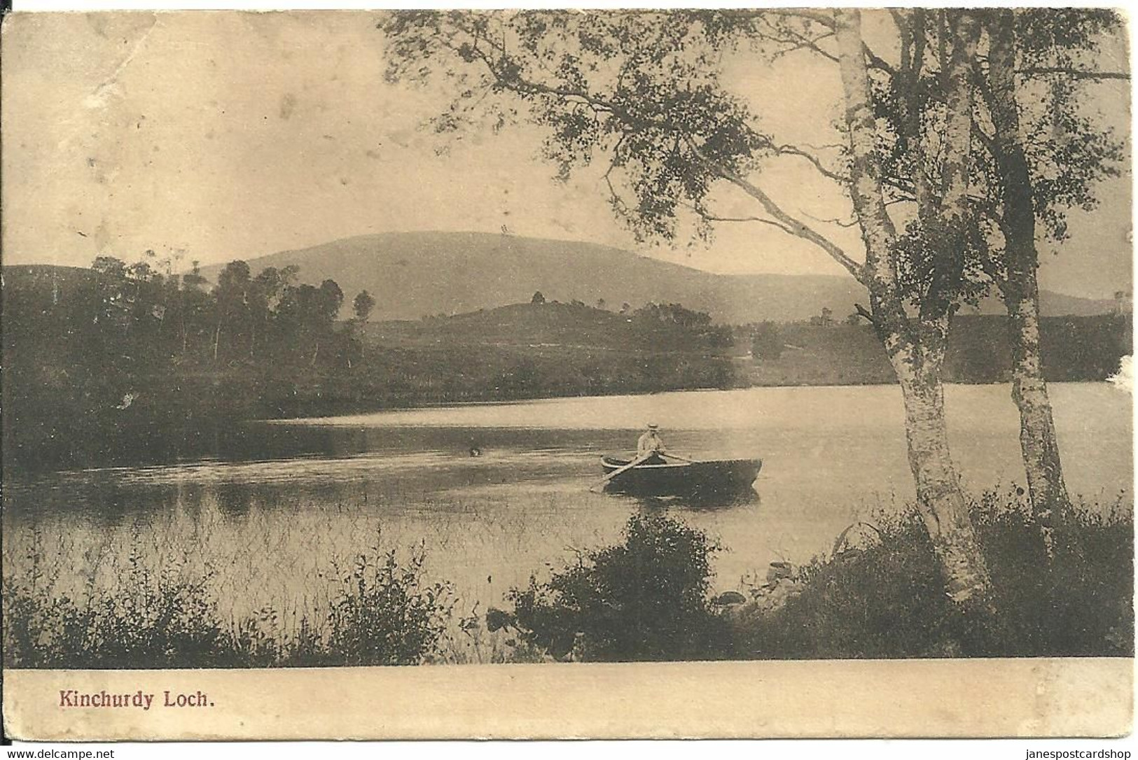 KINCHURDY LOCH - ANGUS - HIGHLANDS WITH AVIEMORE R.S.O.POSTMARK -SCOTLAND - Angus