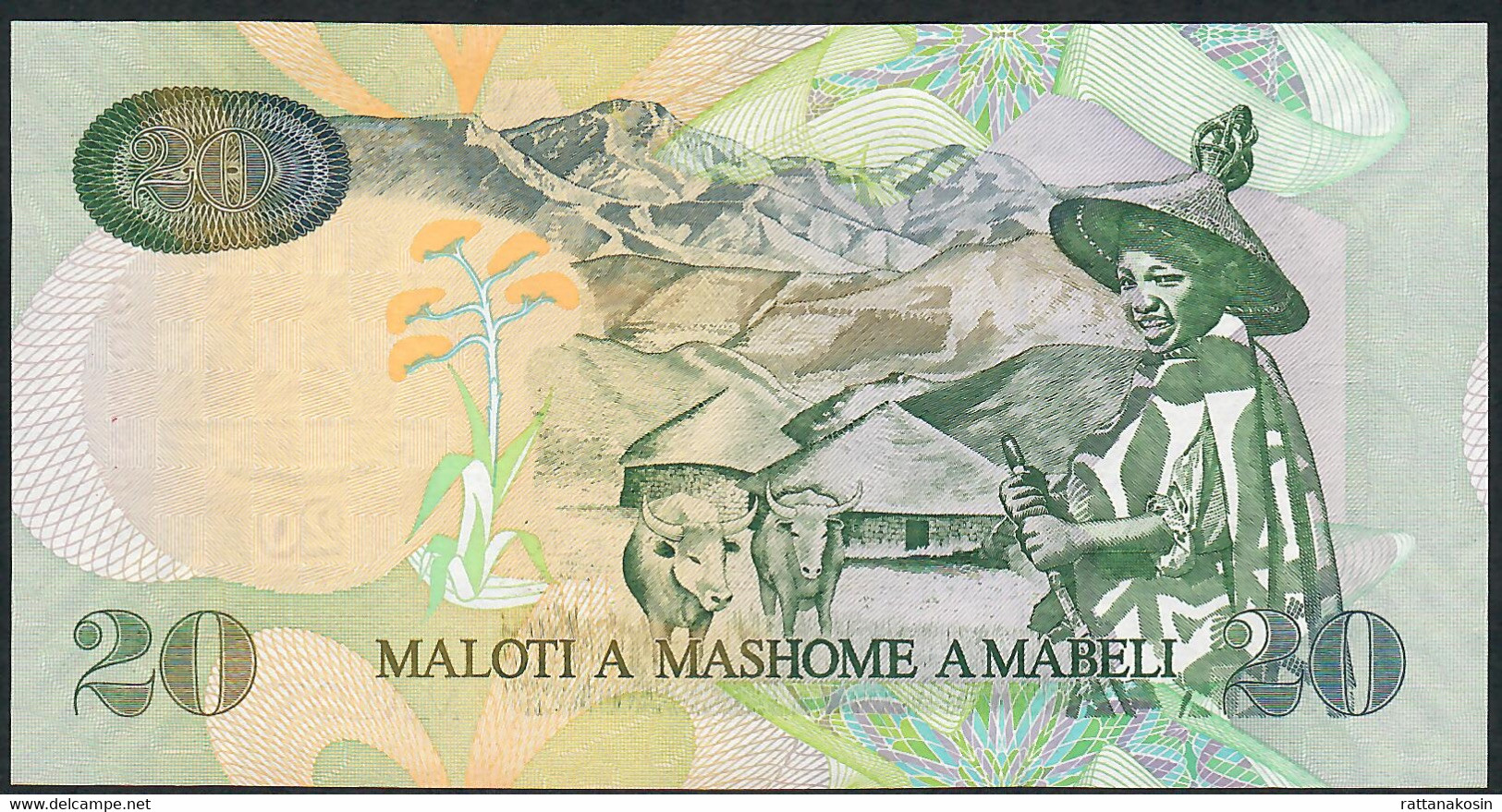 LESOTHO P16f 20 MALOTI 2007 #AB       UNC. - Lesotho