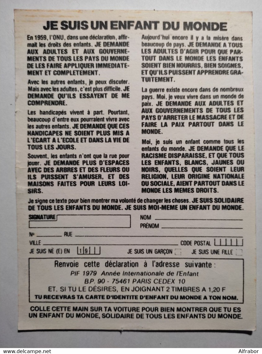 PIF Autocollant 11,5 X 15 "Souriez PIF" 1979 Année Internationale De L'enfant - Zelfklevers