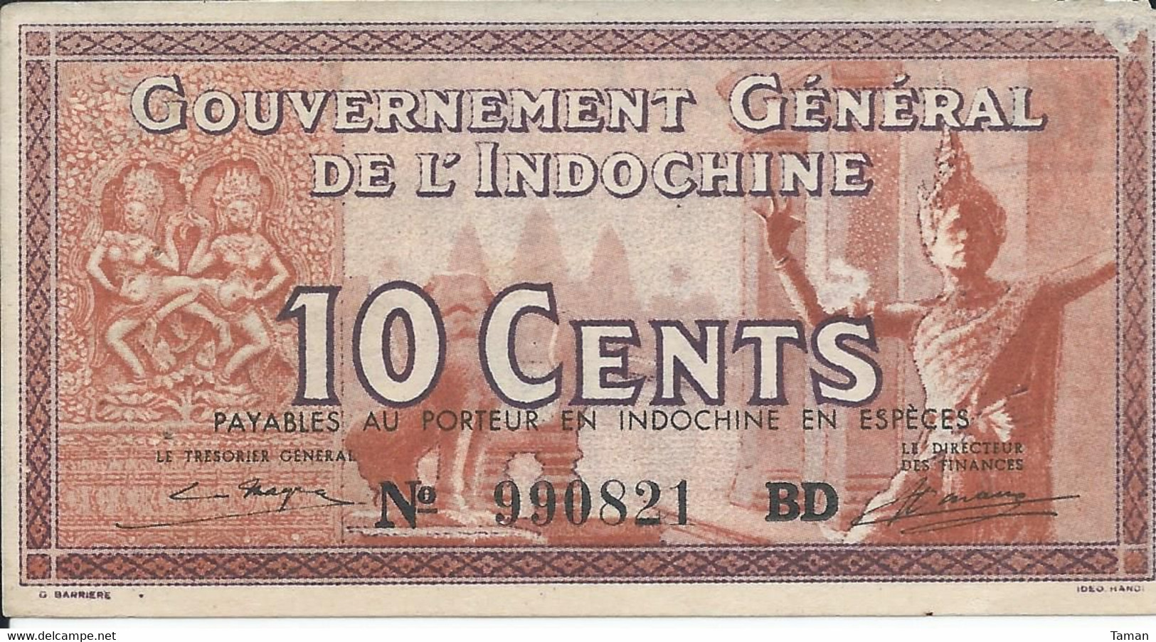 INDOCHINE   -   10 Cents   Nd(1939)      -- SUP --   Indochina - Indochina