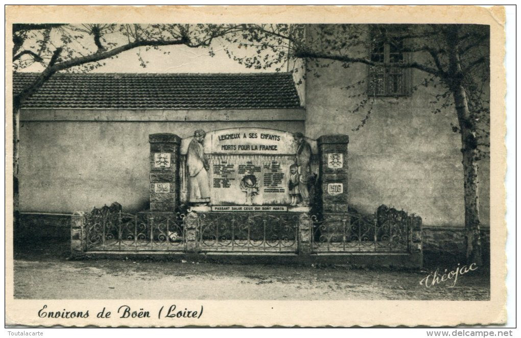 CPA 42 ENVIRONS DE BOEN MONUMENT AUX MORTS DE LEIGNEUX - Altri & Non Classificati