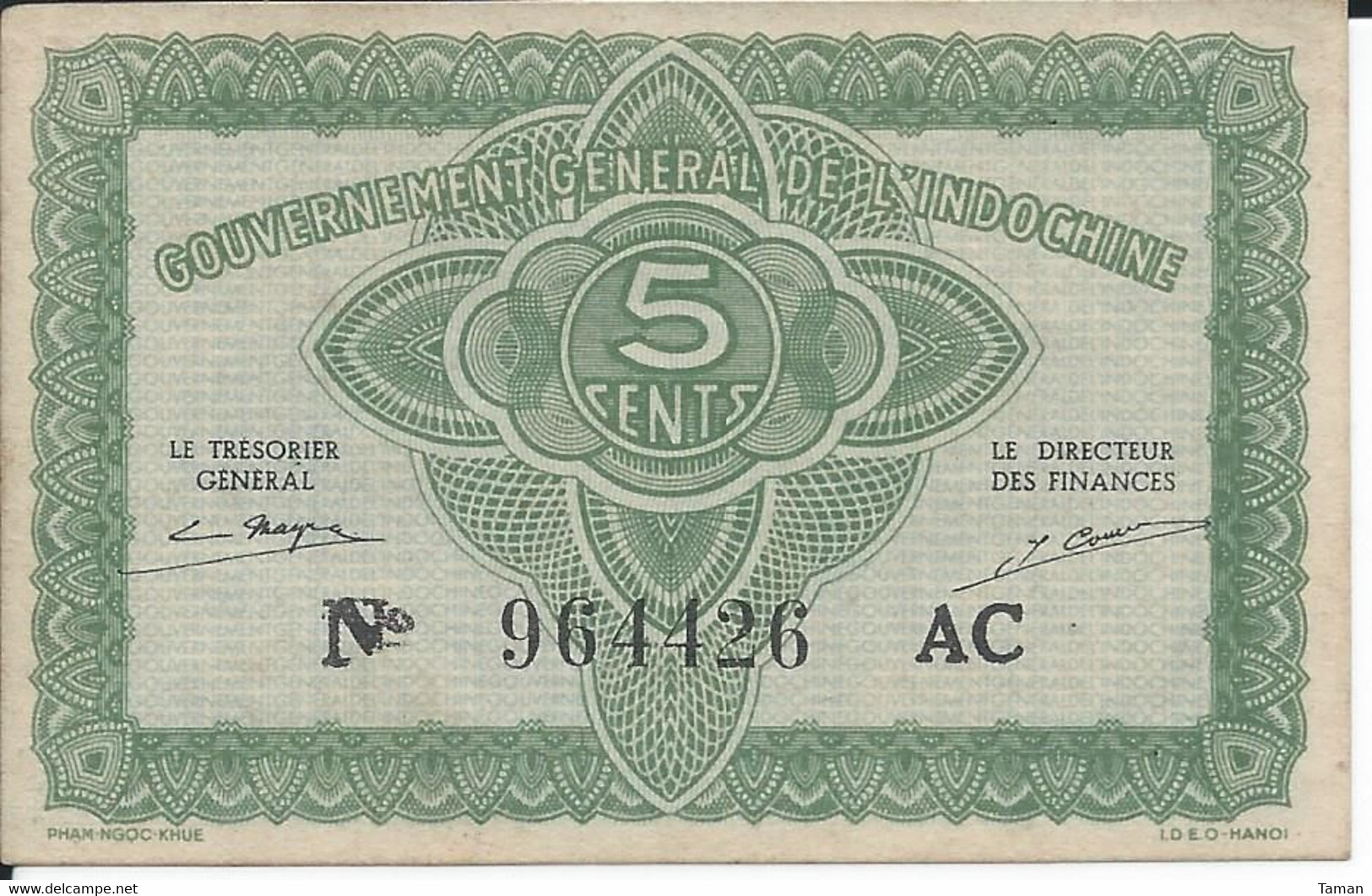 INDOCHINE  -  5 Cents Nd(1942)  -- UNC -- Indochina - Indochina