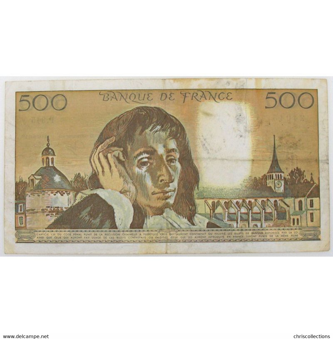 500 Francs Pascal 2.5.1991, P.345, TB - 500 F 1968-1993 ''Pascal''