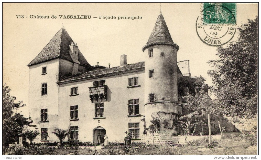 CPA 42 CHATEAU DE VASSALIEU FACADE PRINCIPALE  1909 - Other & Unclassified