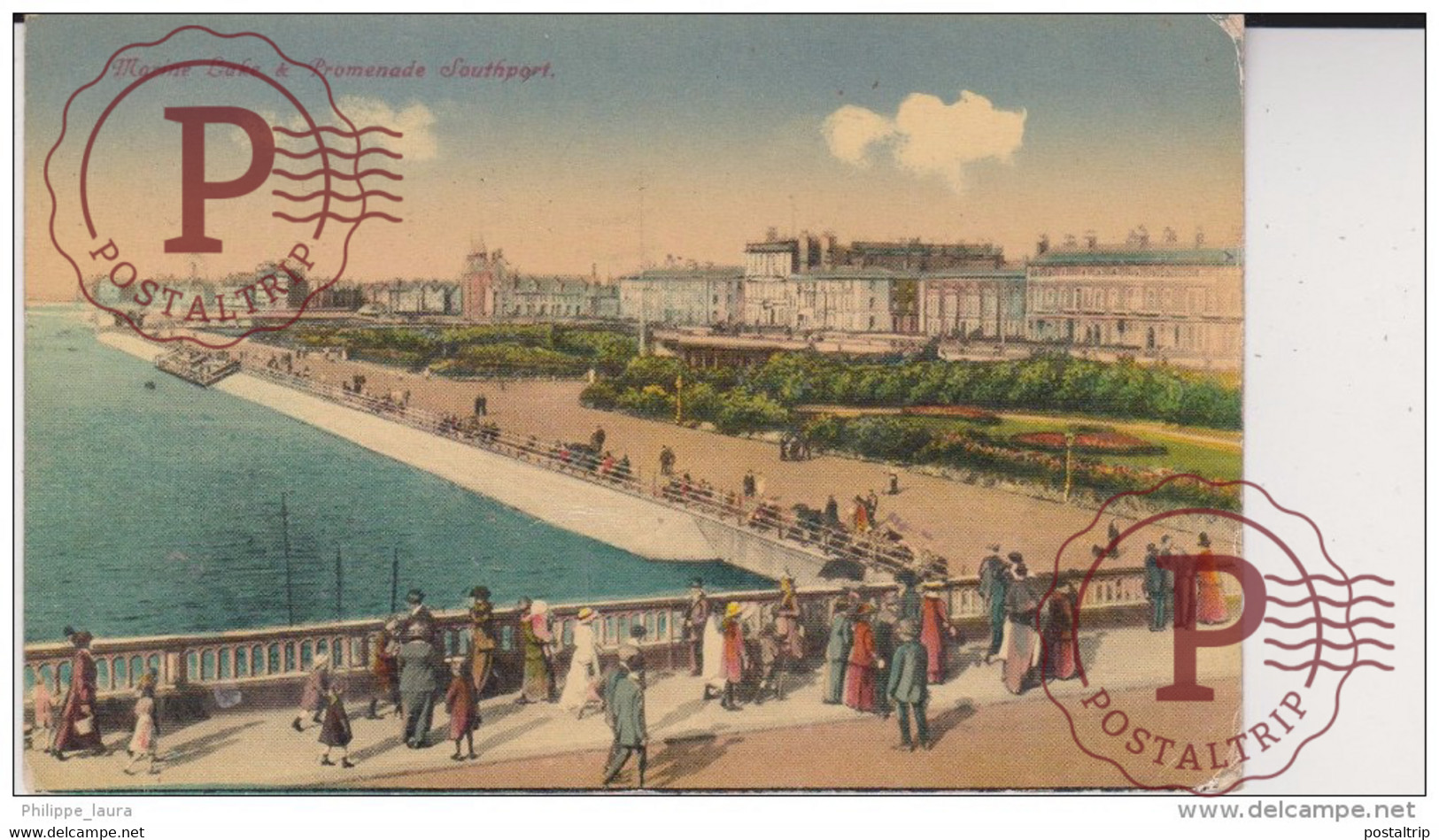 Arine Lake And Promenade 1932    SOUTHPORT, Lancashire, England, United Kingdom - Southport