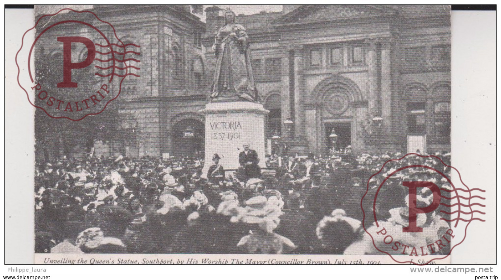 1904 Unveiling The Queens Statue The Lower Parade And Ands 1906   SOUTHPORT, Lancashire, England, United Kingdom - Southport