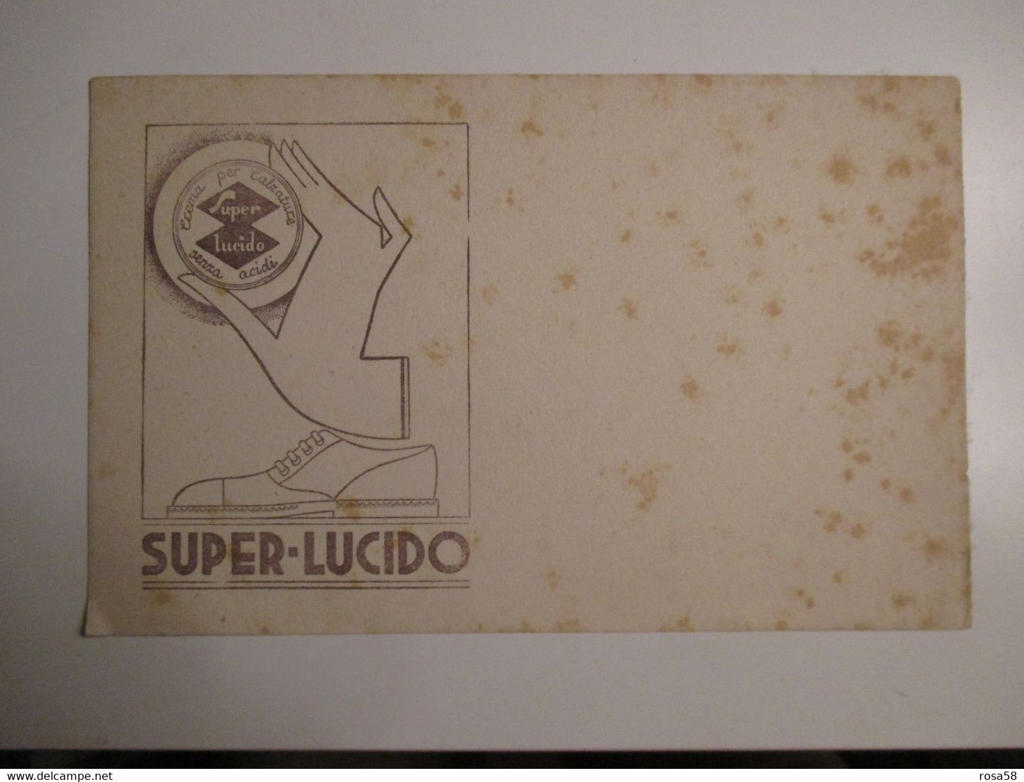 SUPER LUCIDO Crema Per Calzature Senza Acidi  Carta Assorbente Originale Epoca - L