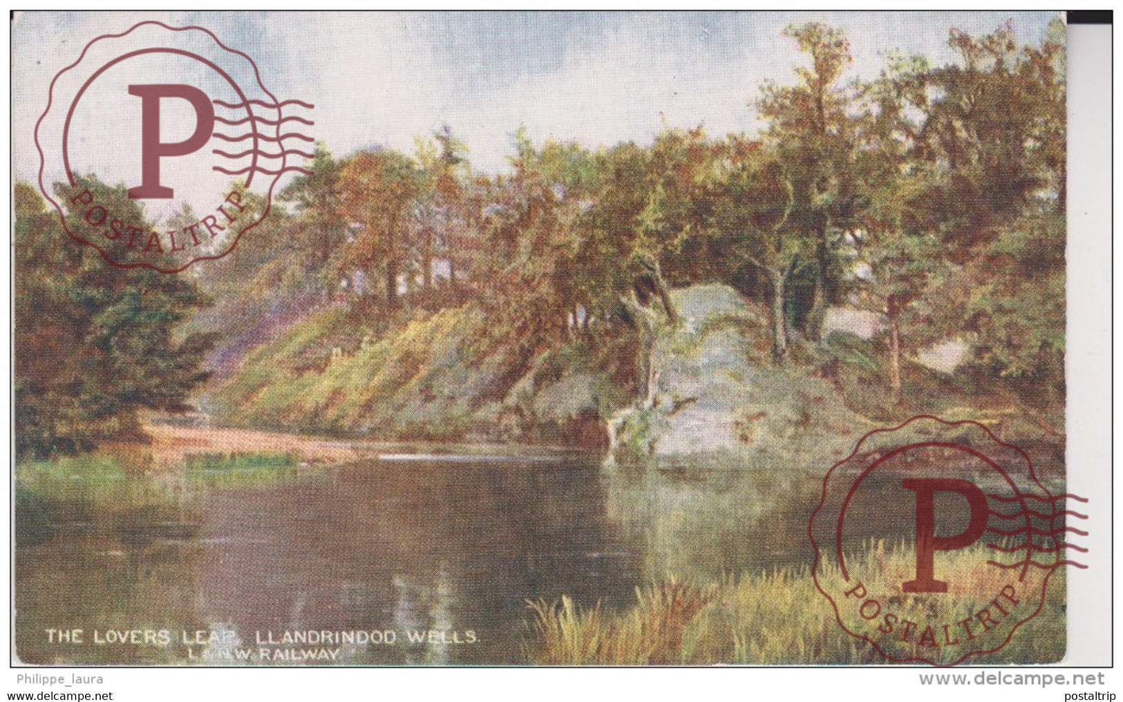 Early L & N.W. Railway Postcard - TThe Lovers Leap  Llanwrtyd Wells Becknockshire Wales - Breconshire