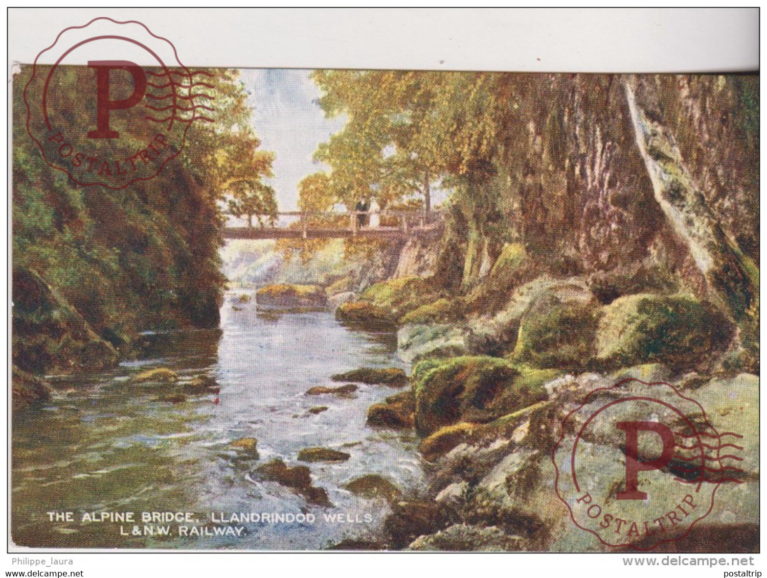 Early L & N.W. Railway Postcard - The Alpine Bridge   Llanwrtyd Wells Becknockshire Wales - Breconshire