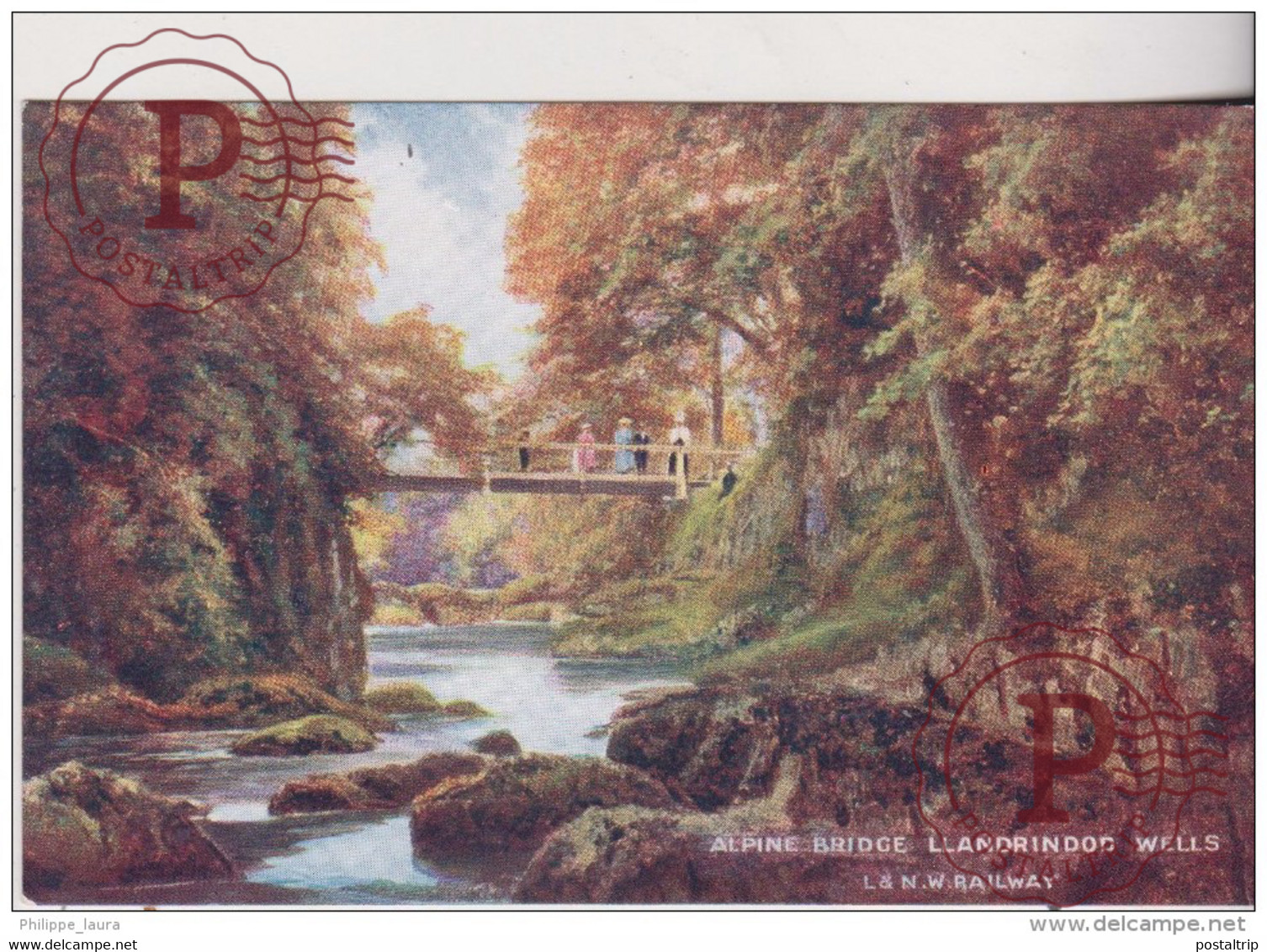 Early L & N.W. Railway Postcard - The Alpine Bridge    Llanwrtyd Wells Becknockshire Wales - Breconshire