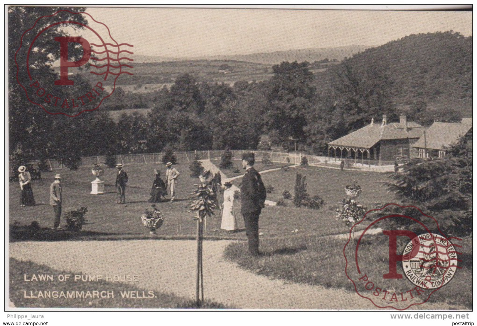 LLANGAMMARCH WELLS - LAWN OF PUMP HOUSE - Radnorshire