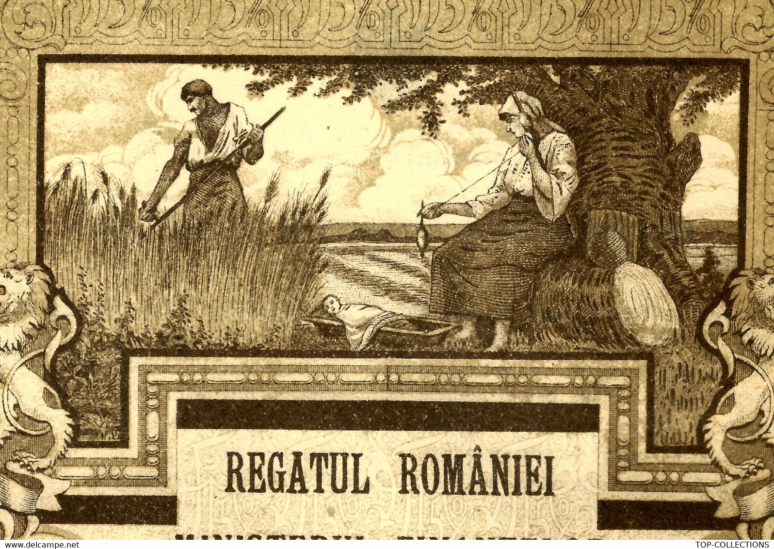 1920 Superbe !! ACTION ROUMANIE ROMANIA Bucarest REGATUL ROMANIEI IMPRUMUTUL INTERN EMPRUNT 5% VOIR SCANS - Bank & Insurance