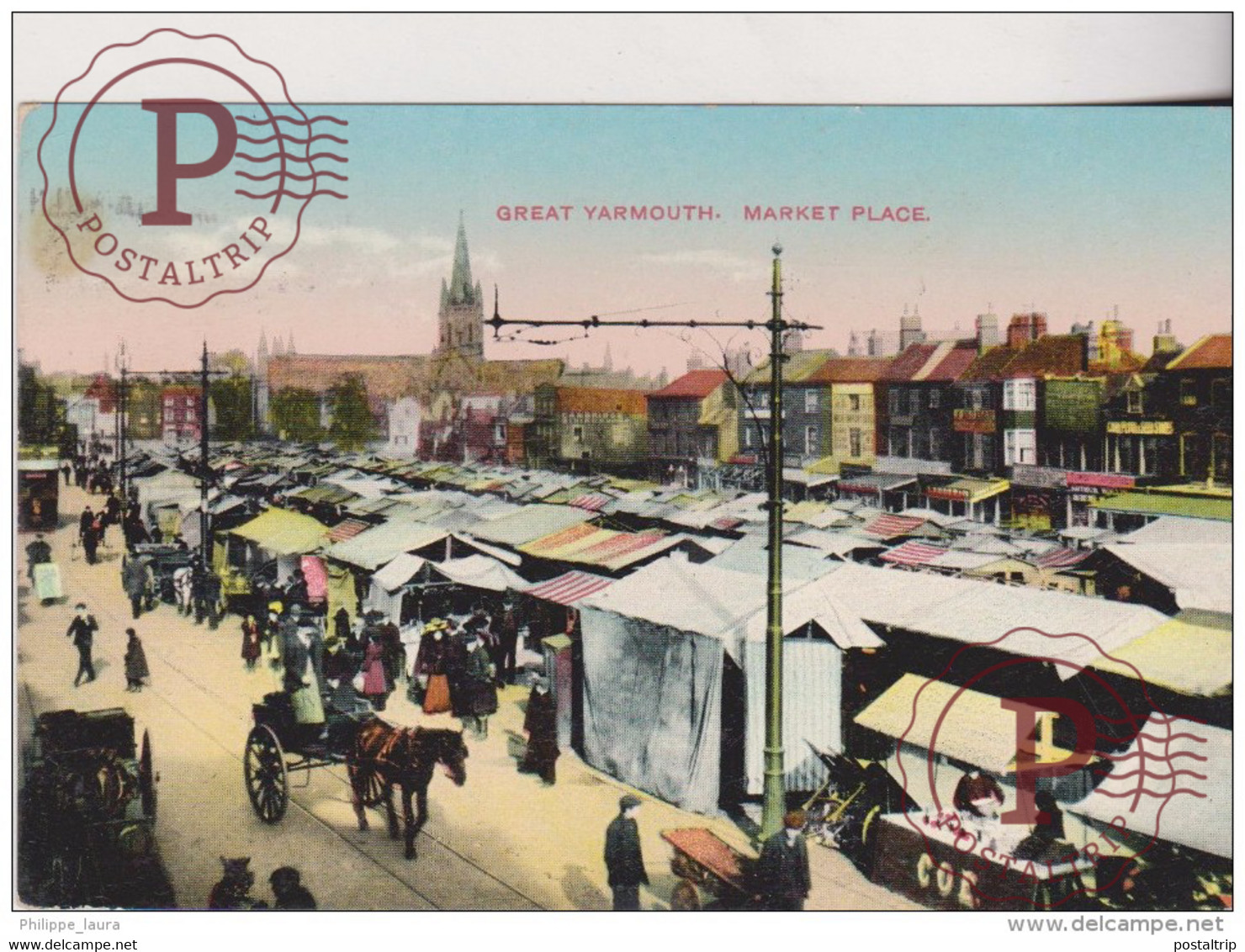 1914   Norfolk - Market Place, Great Yarmouth - Great Yarmouth