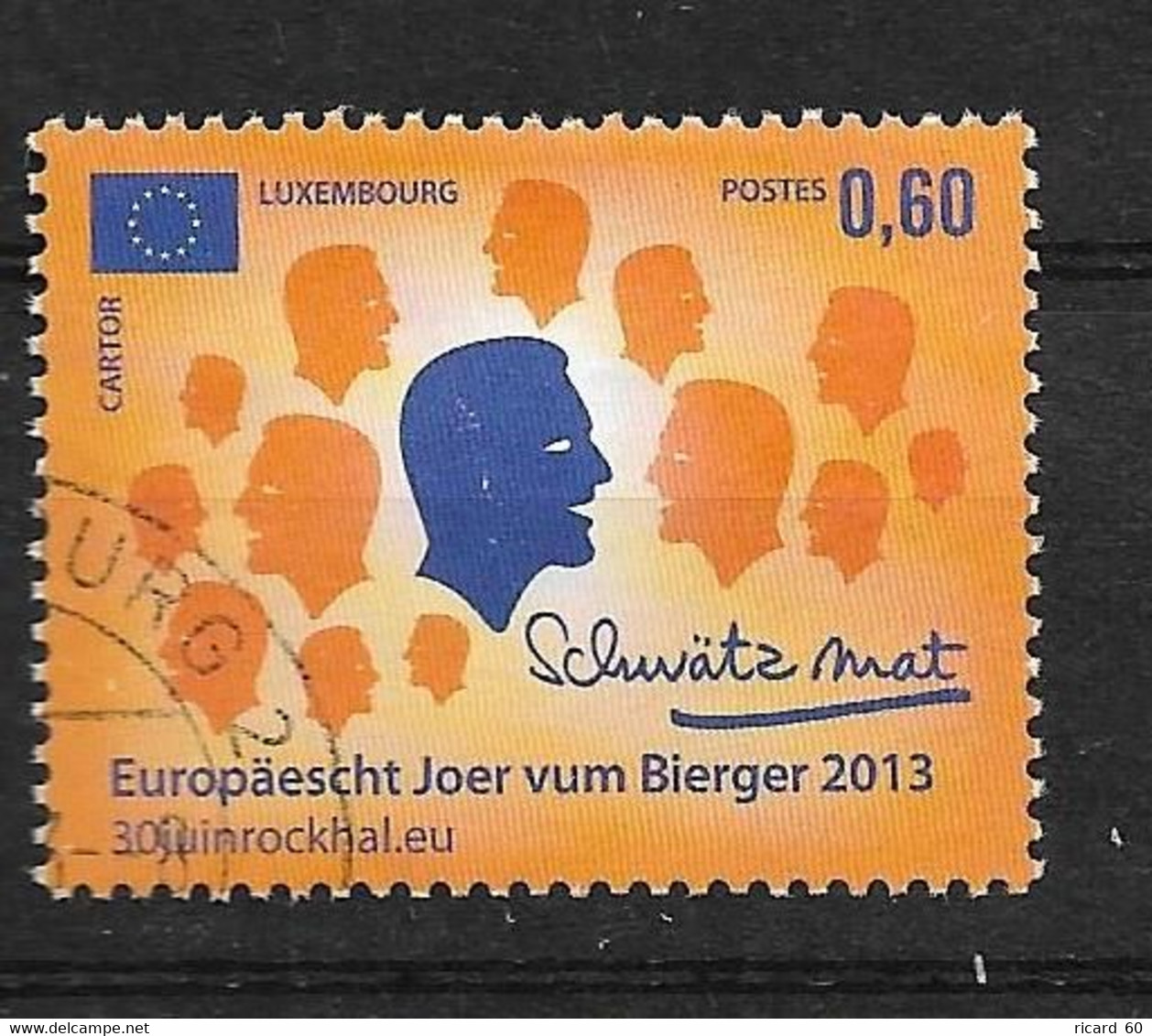 Timbres Oblitérés Du Luxembourg N°1906 YT, 2013, Année Des Citoyens - Gebruikt