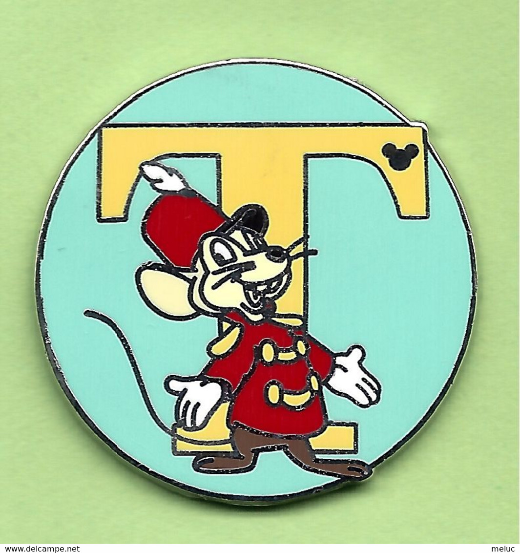 Pin's BD Disney Alphabet Lettre T Timothée Souris (Dumbo) - 6S24 - Disney
