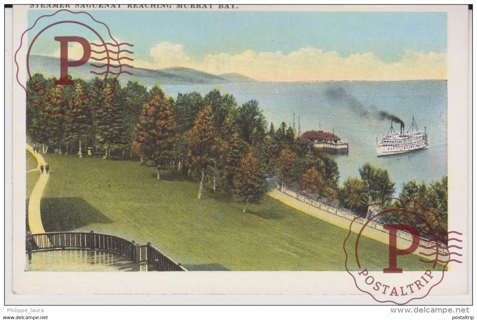 STEAMER SAGUENAY REACHING MURRAY BAY - Saguenay