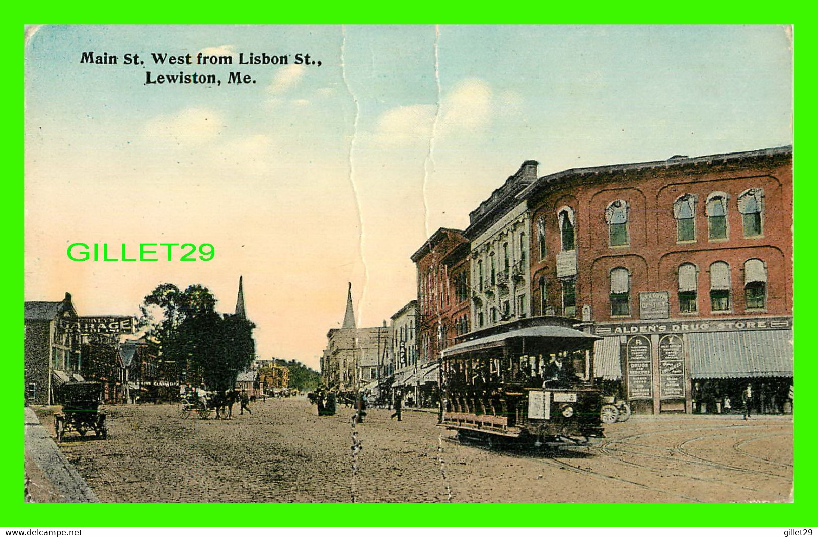 LEWISTON, ME - MAIN ST. WEST FROM LISBON ST. - - Lewiston