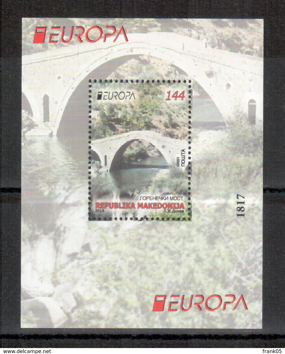 Makedonien / Macedonia / Macedonie 2018 Block/souvenir Sheet EUROPA ** - 2018