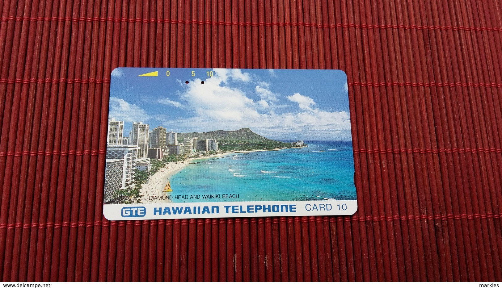 Tamura Phonecard Hawai 10 Units Diamond Head And Waikiki Beach Used Rare - Hawaii