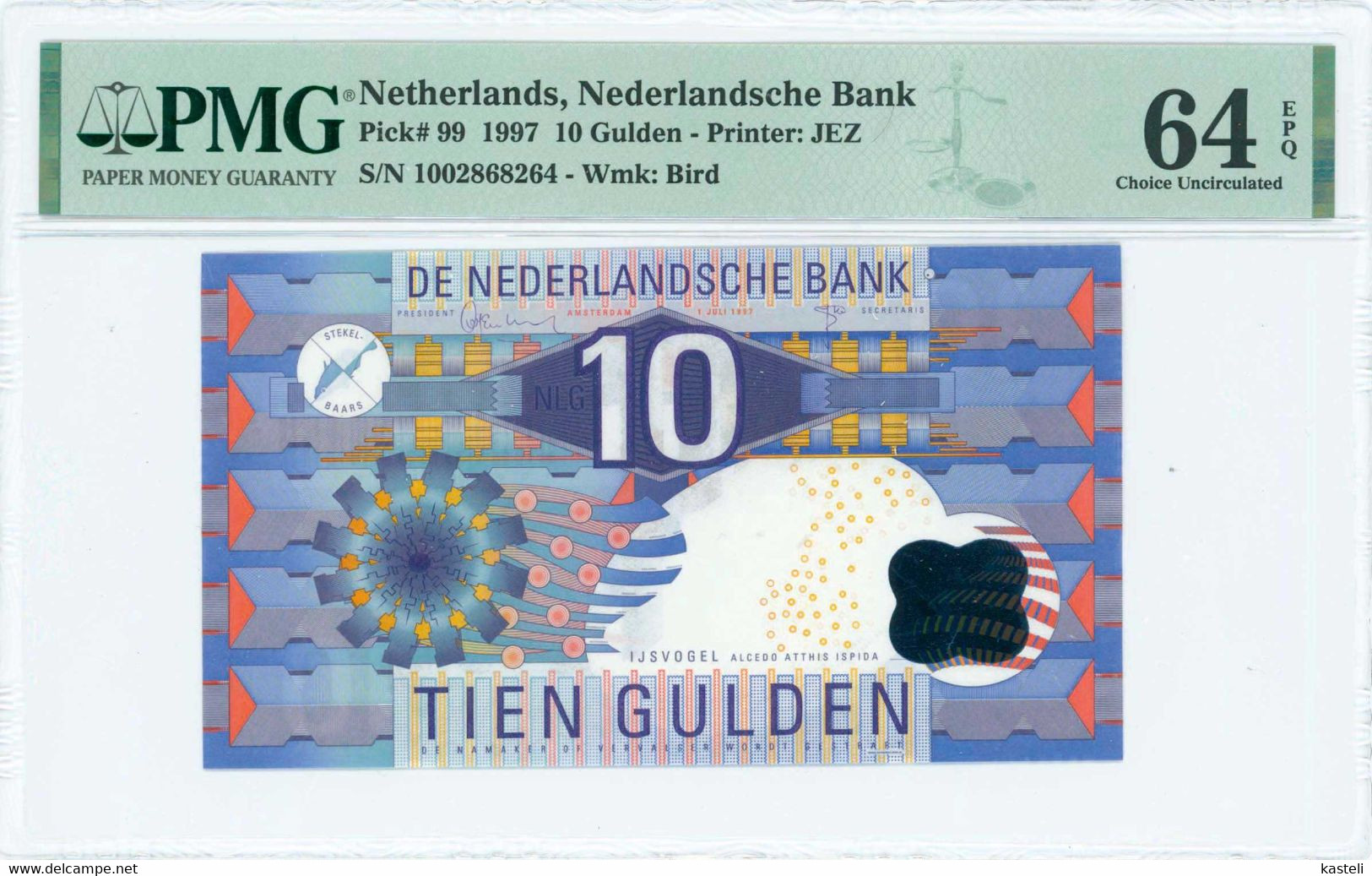 NETHERLANDS  10 Gulden (1.7.1997) - 10 Gulden