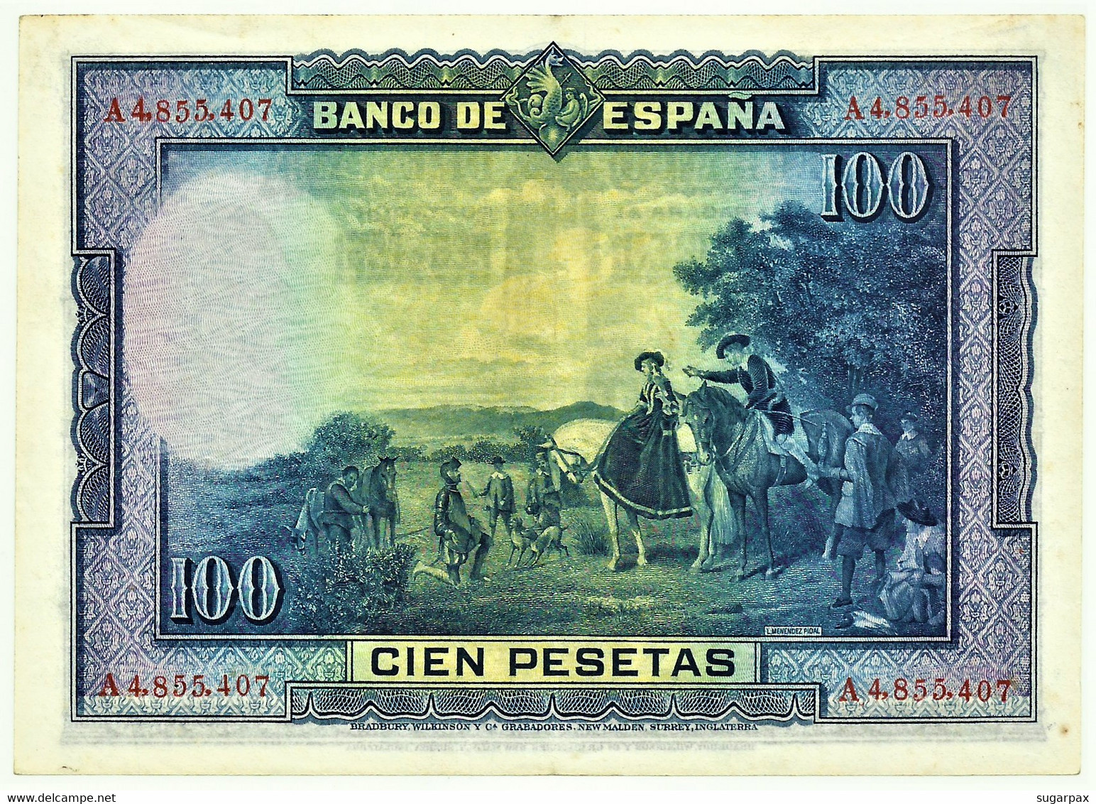 ESPAÑA - 100 Pesetas - 15.08.1928 - Pick 76.a - Serie A - Cervantes - Kingdom - 100 Peseten