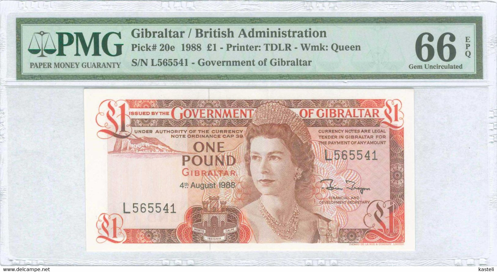 GIBRALTAR  1 Pound (4.8.1988) - Gibilterra