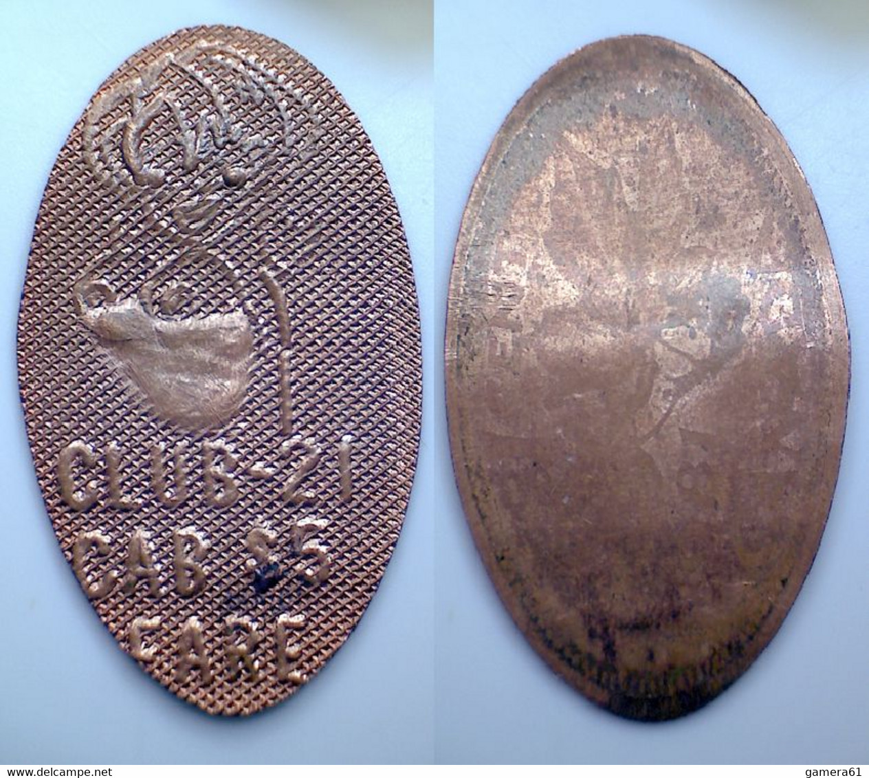 03526 GETTONE TOKEN JETON FICHA ELONGATED PENNNY EROTIC CLUB 21 LIMO RIDE LIMUSINE - Pièces écrasées (Elongated Coins)