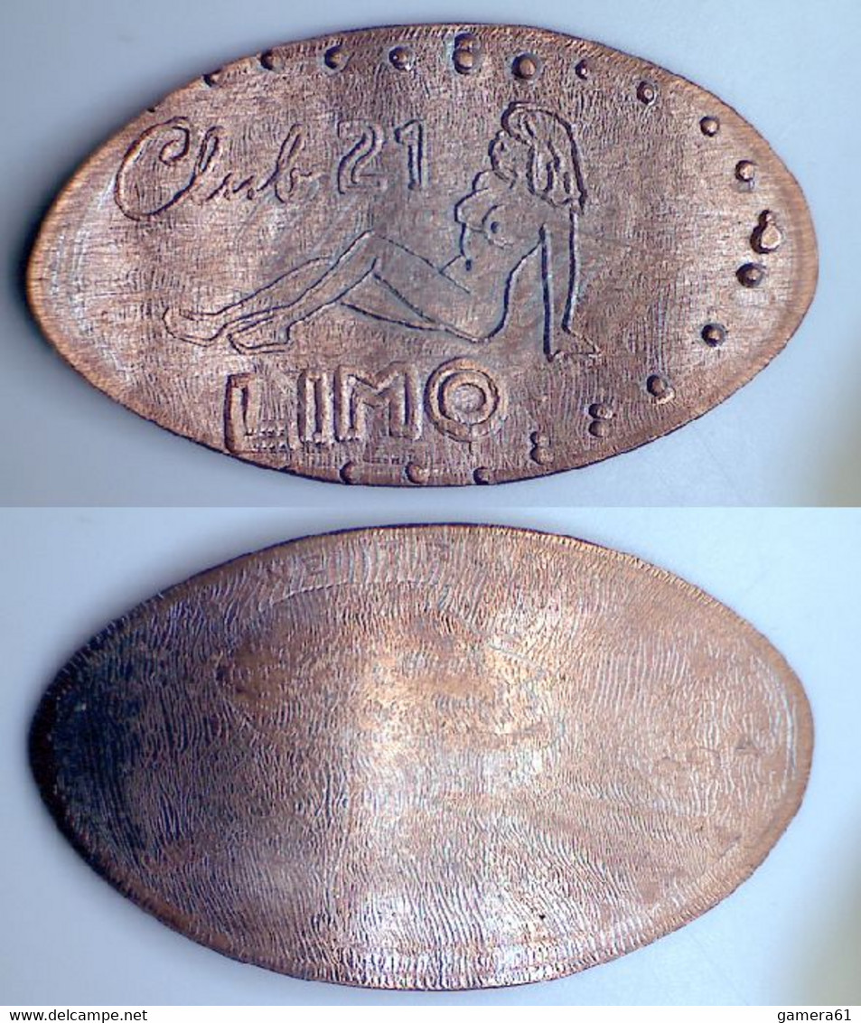 03611 GETTONE TOKEN JETON FICHA ELONGATED PENNNY EROTIC CLUB 21 LIMO RIDE LIMUSINE - Pièces écrasées (Elongated Coins)