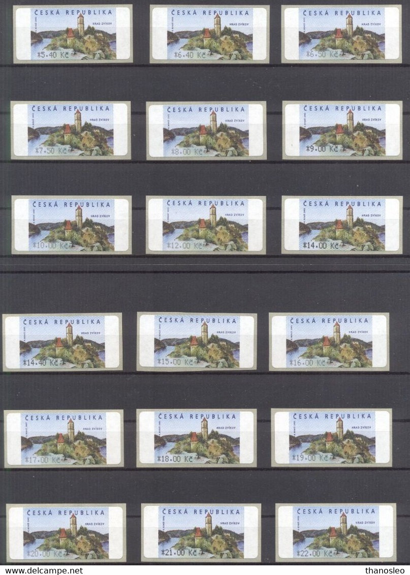 Czech Republic 2002 Machine Stamps MNH VF - Nuovi