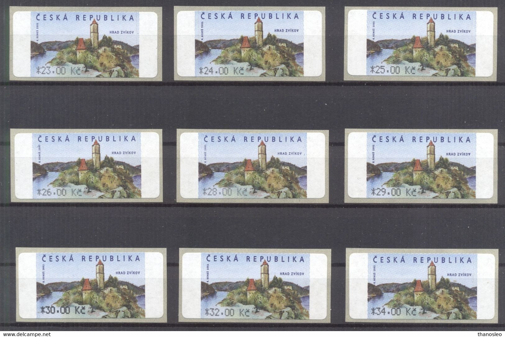 Czech Republic 2002 Machine Stamps MNH VF - Nuovi