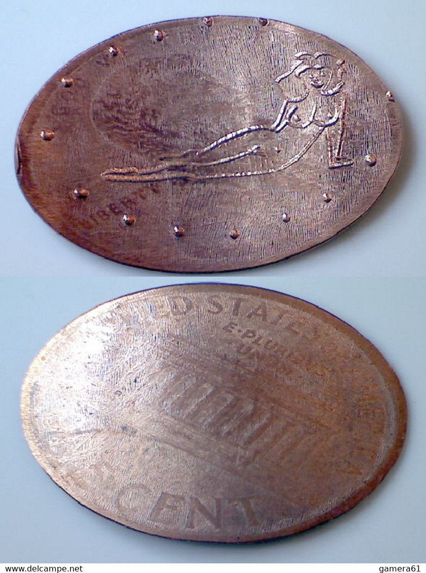 04043 GETTONE TOKEN JETON FICHA ELONGATED PENNNY EROTIC CLUB 21 LIMO RIDE LIMUSINE - Elongated Coins