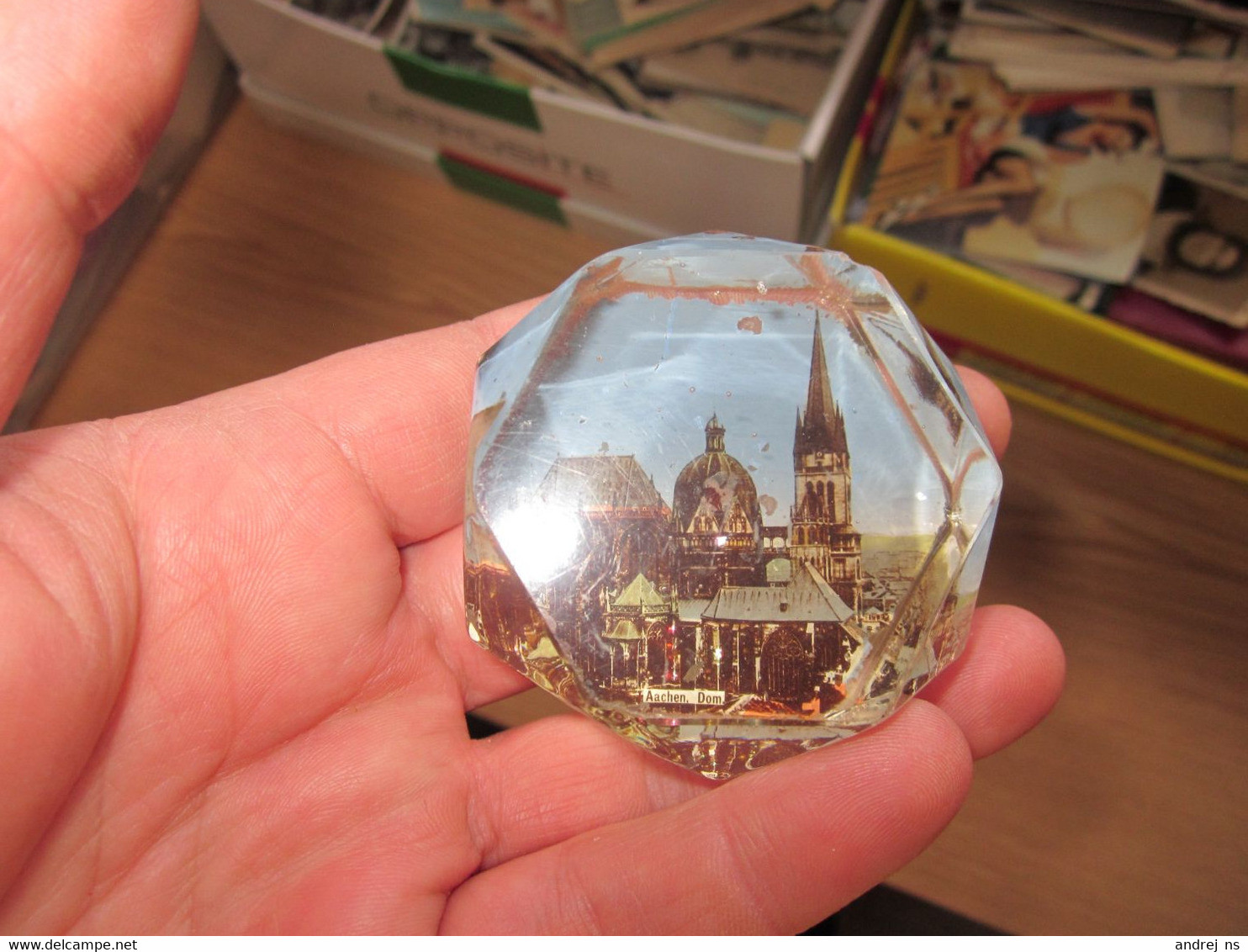 Aachen Dom Old Glass Paper Holder - Presse-papier