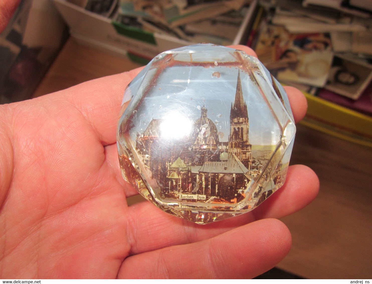 Aachen Dom Old Glass Paper Holder - Briefbeschwerer