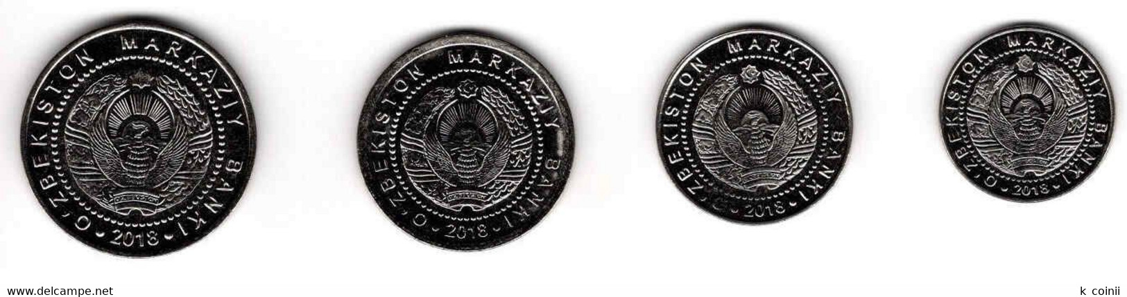 Uzbekistan - Set 4 Coins - 50 100 200 500 SOM - Uzbekistan