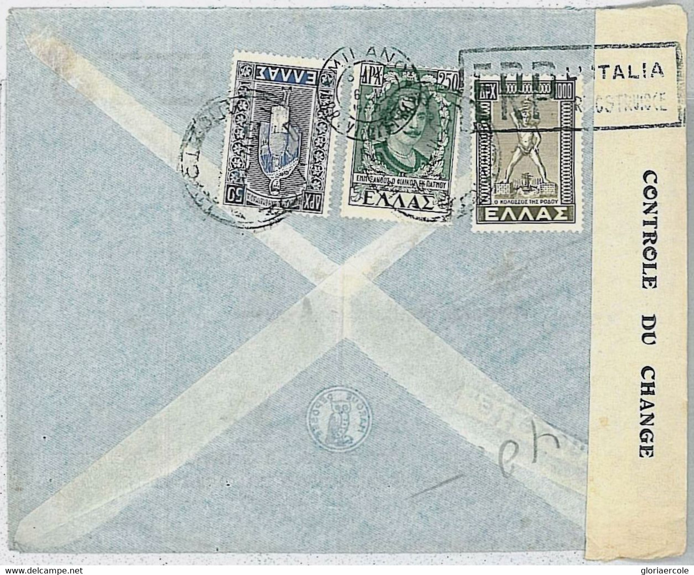 29890 - GREECE - POSTAL HISTORY -   COVER To ITALY - CENSORED? - ...-1861 Voorfilatelie
