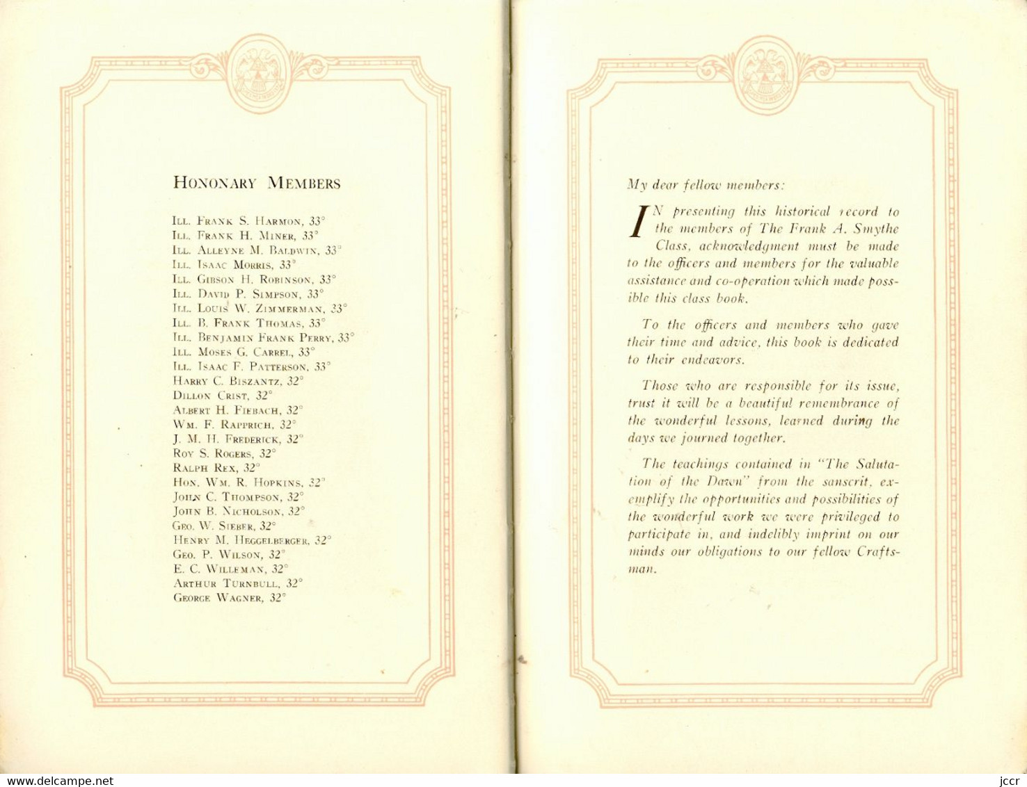 The Frank A. Smythe Class,Lake Erie Consistory - Ancient Accepted Scottish Rite, Valley of Cleveland, Ohio - April, 1928