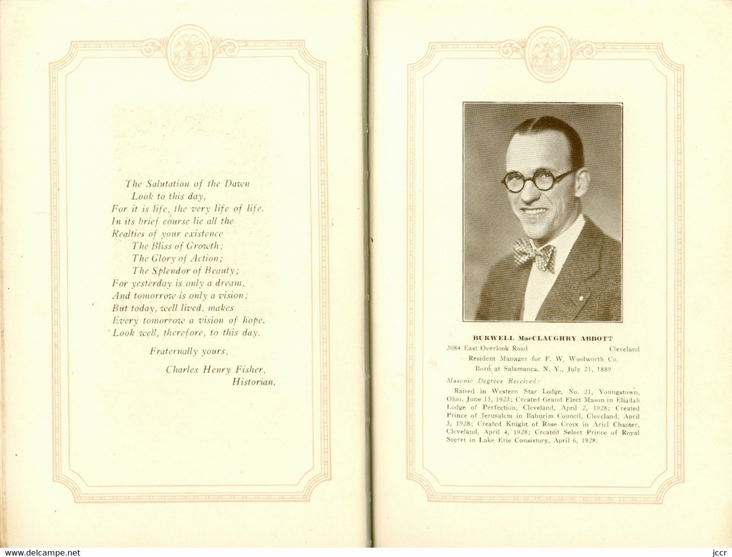 The Frank A. Smythe Class,Lake Erie Consistory - Ancient Accepted Scottish Rite, Valley of Cleveland, Ohio - April, 1928