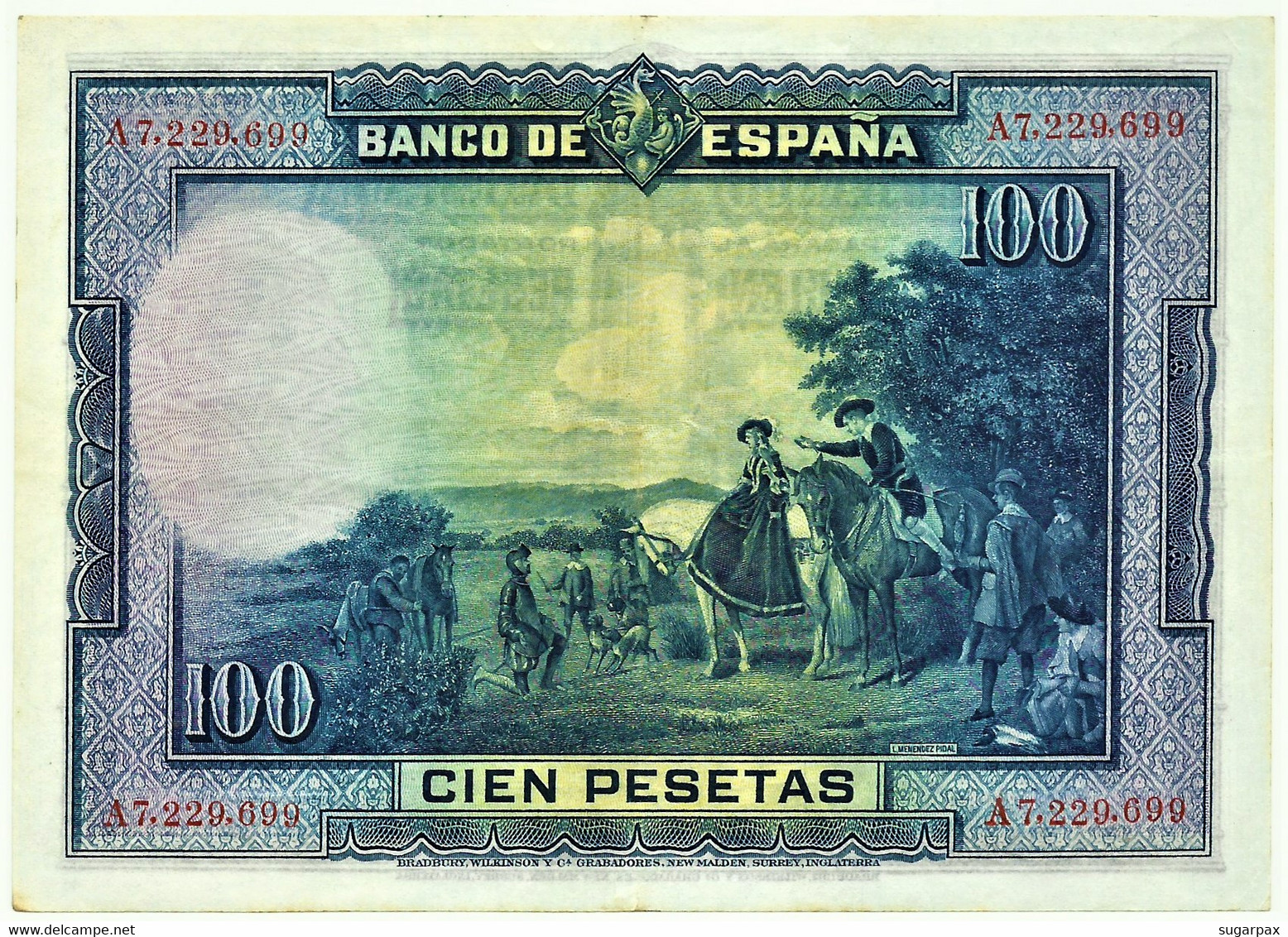 ESPAÑA - 100 Pesetas - 15.08.1928 - Pick 76.a - Serie A - Cervantes - Kingdom - 100 Peseten
