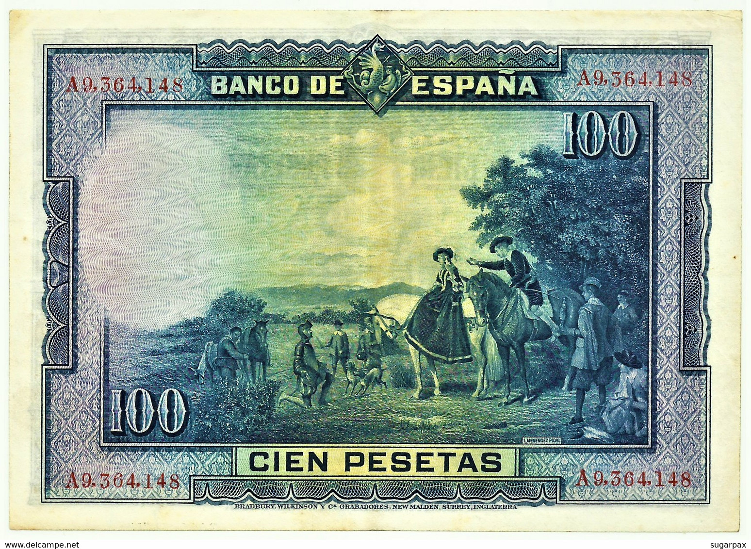 ESPAÑA - 100 Pesetas - 15.08.1928 - Pick 76.a - Serie A - Cervantes - Kingdom - 100 Peseten