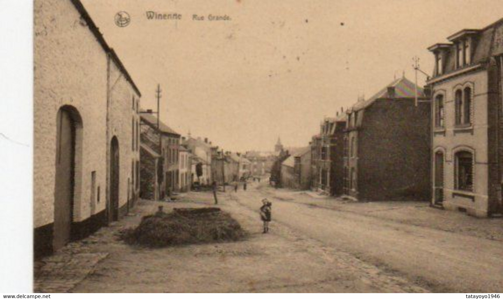 Winenne  Rue Grande Animée Voyagé En 1936 - Beauraing