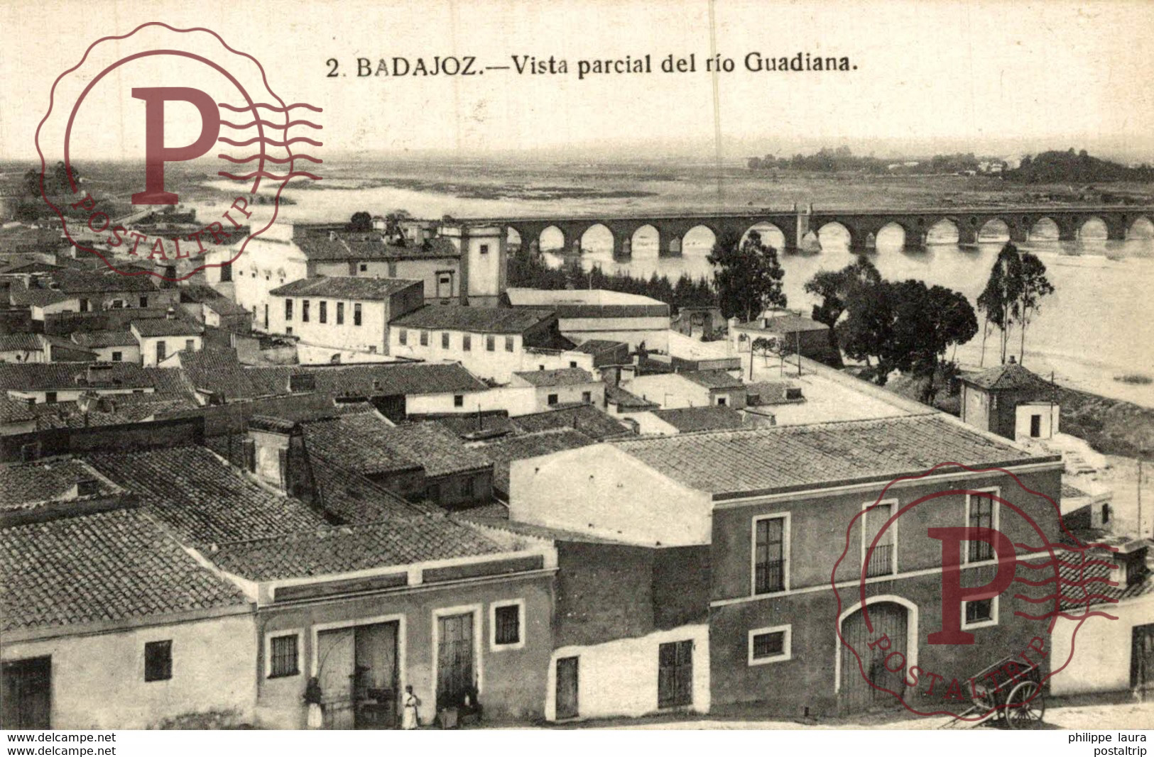 BADAJOZ. VISTA PARCIAL DEL RIO GUADIANA - Badajoz